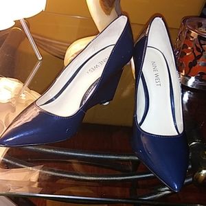 Brand new women pattern leather wedges